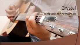  Presentation with love music - Slide deck consisting of love music - guitarist background and a coral colored foreground