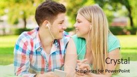  Presentation with friendship - Presentation enhanced with love music - vacation holidays technology and friendship background and a coral colored foreground