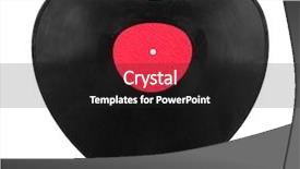  Presentation with music vinyl - Cool new presentation with love music - vinyl heart backdrop and a dark gray colored foreground