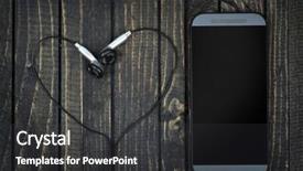  Presentation with love music - Presentation theme with love music concept with phone background and a  colored foreground