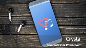  Presentation with love music - Colorful slides enhanced with love music on phone screen backdrop and a dark gray colored foreground