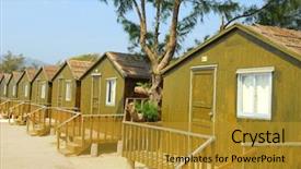  Presentation with neighbor - Cool new slides with love neighbor - beach huts backdrop and a gold colored foreground