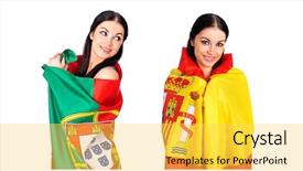  Presentation with sister - Theme having love neighbor - two sister girls - portugal background and a yellow colored foreground