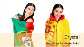  Presentation with sister - Cool new slide deck with love neighbor - two sister girls - portugal backdrop and a  colored foreground