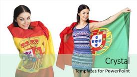  Presentation with adolescent girls - PPT theme enhanced with love neighbor - two sister girls - portugal background and a  colored foreground