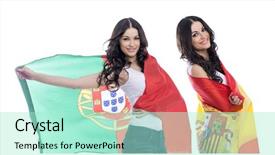  Presentation with flat chested girls - Presentation design consisting of love neighbor - two sister girls - portugal background and a  colored foreground