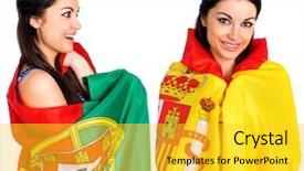  Presentation with sister - Slide set with love neighbor - two sister girls - portugal background and a  colored foreground