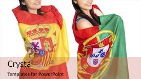  Presentation with flat chested girls - Amazing presentation design having love neighbor - two sister girls - portugal backdrop and a  colored foreground