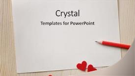  Presentation with design love - Beautiful presentation theme featuring love notes background for design backdrop and a light gray colored foreground