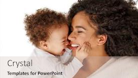  Presentation with love mother - Audience pleasing presentation design consisting of a mother and baby backdrop and a soft green colored foreground