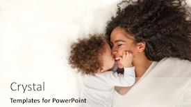  Presentation with love mother - PPT theme consisting of love-of-a-mother background and a cream colored foreground