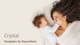  Presentation with love mother - Audience pleasing slide set consisting of love-of-a-mother backdrop and a sky blue colored foreground