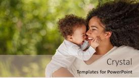  Presentation with love mother - Colorful slide set enhanced with love-of-a-mother backdrop and a coral colored foreground