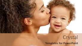  Presentation with love mother - Slide set featuring love-of-a-mother background and a coral colored foreground