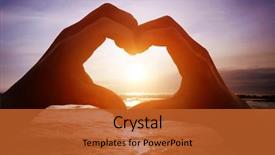  Presentation with love - Amazing slide set having love on the beach backdrop and a red colored foreground