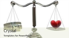  Presentation with money - Cool new slides with love or money backdrop and a soft green colored foreground