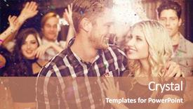  Presentation with dancing - Audience pleasing slide deck consisting of love party - stylish couple smiling and dancing backdrop and a  colored foreground