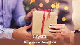  Presentation with what idea present by the picture - Presentation theme enhanced with love party magic - picture showing happy couple opening background and a coral colored foreground