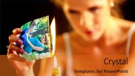  Presentation with burn - Theme enhanced with love photos love is gone background and a gold colored foreground