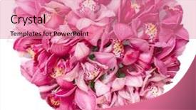  Presentation with heart flowers - Audience pleasing PPT layouts consisting of love pink - isolated summers flowers heart floral backdrop and a coral colored foreground