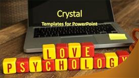  Presentation with psychology - Slides having love psychology written background and a wine colored foreground