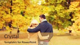  Presentation with relationship - Beautiful slide deck featuring love relationship family and people backdrop and a yellow colored foreground