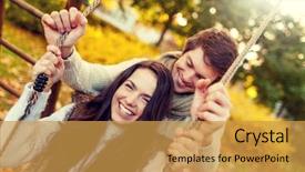  Presentation with family and home love concept - Colorful slide set enhanced with love relationship family and people backdrop and a  colored foreground