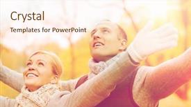  Presentation with relationship - Audience pleasing presentation design consisting of love relationship family and people backdrop and a cream colored foreground