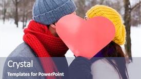  Presentation with love romance - PPT theme having love romance - family snow background and a  colored foreground