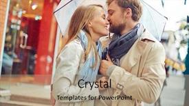  Presentation with romantic - Theme having love romance - romantic couple kissing each other background and a coral colored foreground