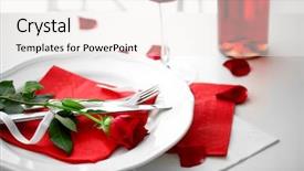  Presentation with closeup of foosball table soccer - Colorful presentation design enhanced with love romance - romantic table setting with wine backdrop and a  colored foreground