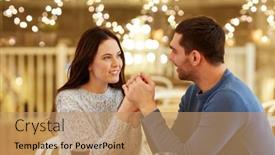  Presentation with love romance - PPT theme featuring love-romance-and-dating-concept background and a coral colored foreground