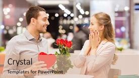  Presentation with romance - PPT layouts enhanced with love romance valentines day couple background and a lemonade colored foreground