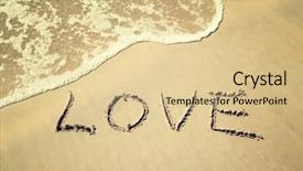  Presentation with sand - PPT theme consisting of saif - love in the sand background and a  colored foreground