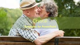  Presentation with dating - Audience pleasing slide deck consisting of love-seniors-dating backdrop and a tawny brown colored foreground