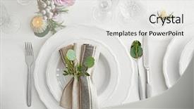  Presentation with flower wedding - Colorful slide deck enhanced with love serving - flower arrangement on table served backdrop and a  colored foreground