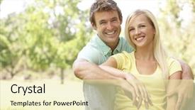  Presentation with fenway park - PPT layouts with love smile - portrait of young couple sitting background and a soft green colored foreground