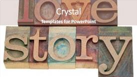  Presentation with love words - Theme featuring love story - isolated words background and a coral colored foreground