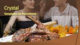  Presentation with dockside restaurant - Slide set featuring love sundays - couple in restaurant background and a tawny brown colored foreground