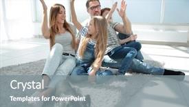  Presentation with family - Slide deck consisting of love sundays - happy family resting on sunday background and a gray colored foreground