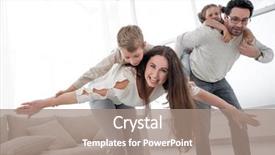  Presentation with children parents - Slide set featuring love sundays - loving parents playing with children background and a coral colored foreground