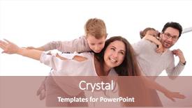  Presentation with parent and children - PPT theme featuring love sundays - loving parents playing with children background and a coral colored foreground