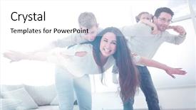  Presentation with children parents - Slide deck consisting of love sundays - loving parents playing with children background and a white colored foreground