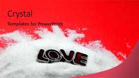 Presentation with text message - Beautiful presentation featuring sugar and red background valentine backdrop and a dark gray colored foreground