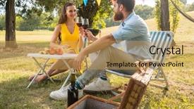  Presentation with loving hearts love heart candy - Presentation theme having love toasting with red wine background and a yellow colored foreground