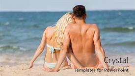  Presentation with tourism - Colorful PPT theme enhanced with love-travel-tourism-summer backdrop and a coral colored foreground