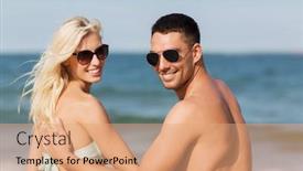  Presentation with tourism - Slides having love-travel-tourism-summer background and a coral colored foreground