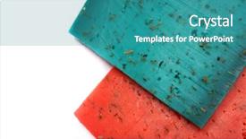  Presentation with human heart blue and red - Amazing slide set having love triangle - blue and red heart dutch backdrop and a teal colored foreground