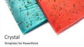  Presentation with human heart blue and red - PPT theme with love triangle - blue and red heart dutch background and a white colored foreground