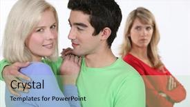  Presentation with triangle - Presentation enhanced with love triangle background and a mint green colored foreground